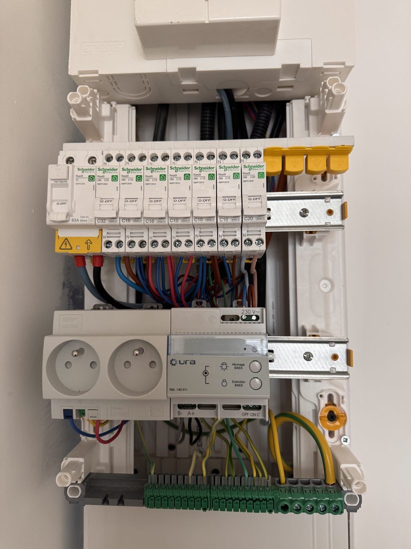 Le tableau électrique câblé